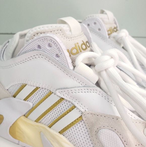 ADIDAS STREETBALL W FV4852 White Gold shoes sneakers Women 5.5 Youth 4Y - Picture 2 of 12